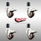 Service Caster 3 Inch 316SS Maroon Poly Swivel 1-3/4 Inch Expanding Stem Caster Set Lock Brake SCC-SS316TTLEX20S314-PPUB-MRN-134-4 - alternate 4